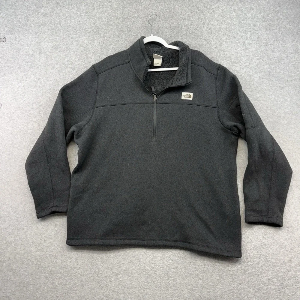 THE NORTH FACE Mens Gray Gordon Lyons 1/4 Zip Pullover Sweater Size‎ XXL NWT
